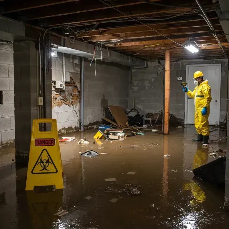 Flooded Basement Electrical Hazard in Lake Junaluska, NC Property